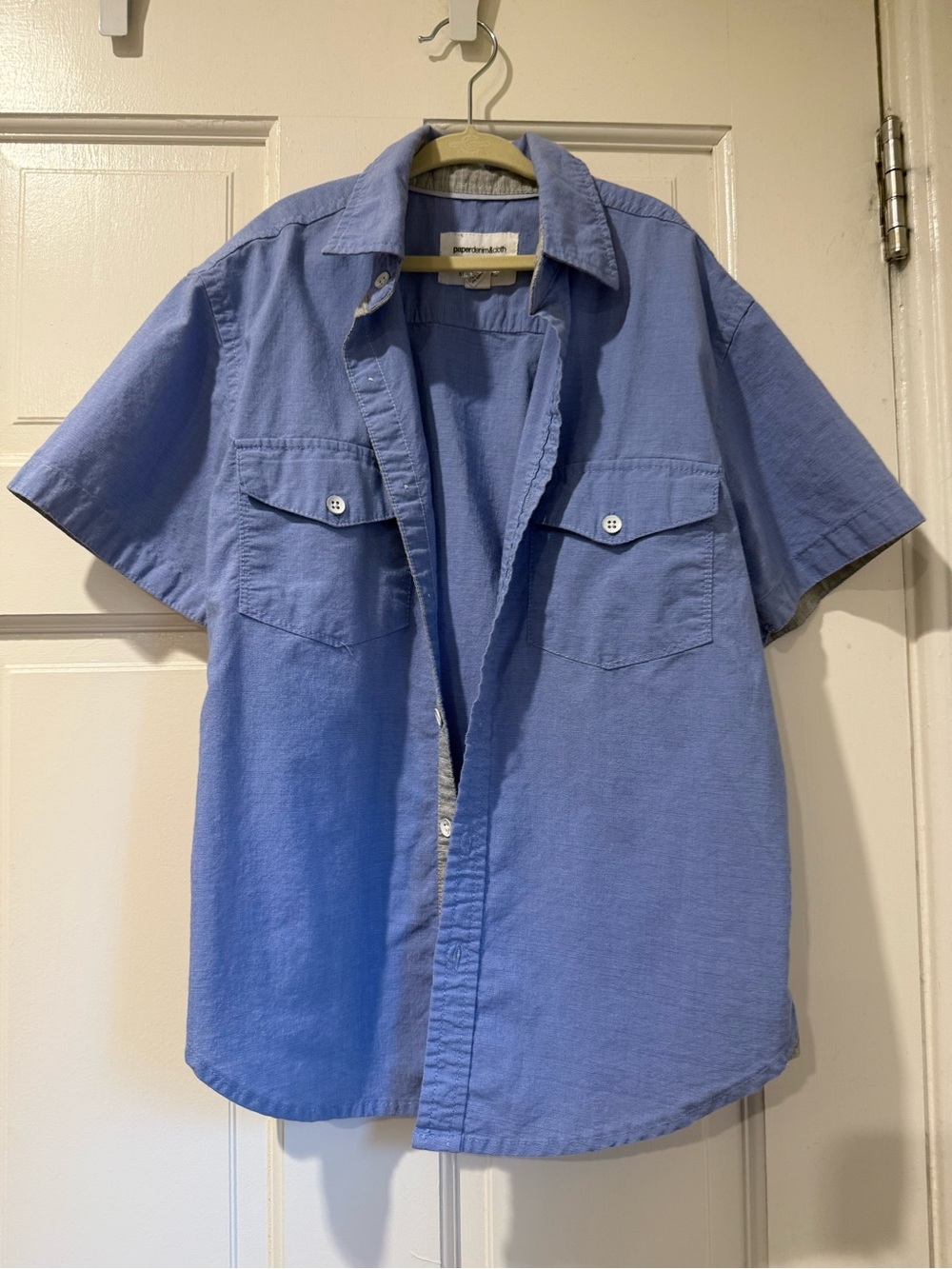 Paper Denim & Cloth Blue Short-Sleeve Button-Up Shirt